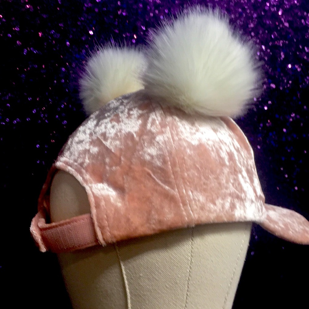 Justice for girls hat puff ball